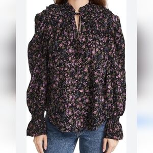 Free People Meant to Be Long Sleeve Floral Print Top- size XS